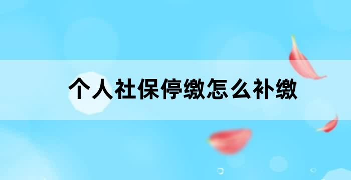 养老保险停止补缴