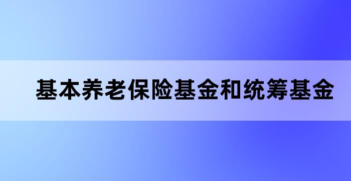 基本养老保险基金统筹