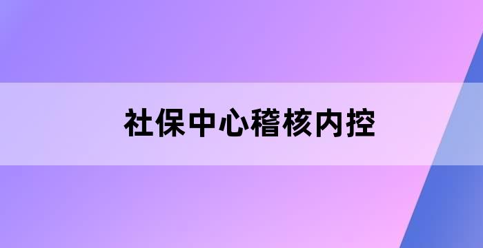 社保稽核工作