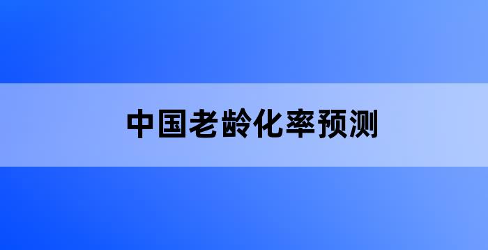 中国老龄化快速发展阶段