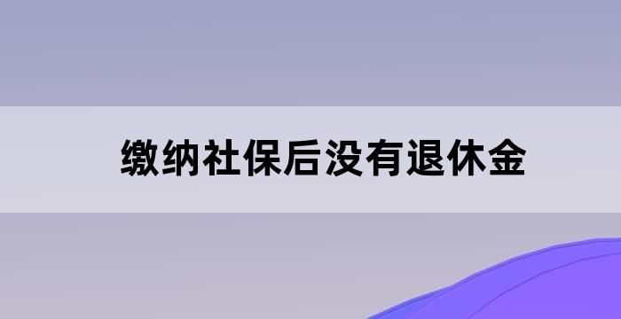 没有工作单位交社保什么时候退休